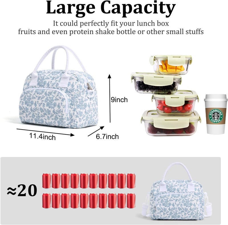 MEXS Insulated Lunch Bag for Women Men Large Reusable Lunch Box Adult Leakproof Portable Cooler Tote Bags for Work Picnic - Image 2